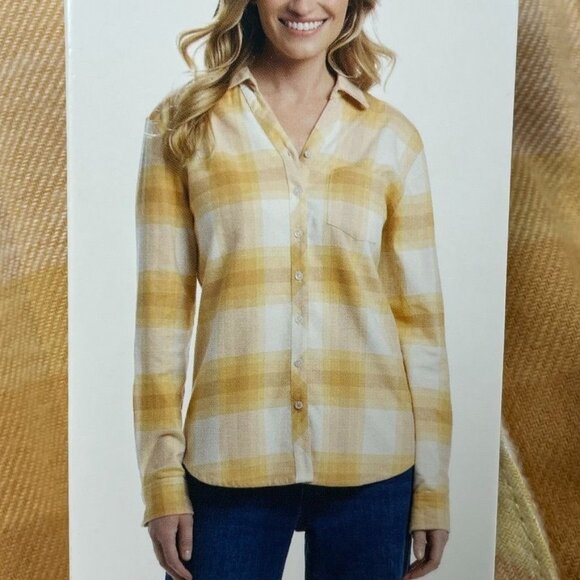 Weatherproof Vintage Women's Flannel Shirt Small Plaid Button Down a1627 - Picture 4 of 10